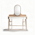 Wooden vanity table with mirror and shelf storage 100 x 40 x 150cm